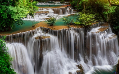 Waterfall - water, forest, waterfall, beautiful