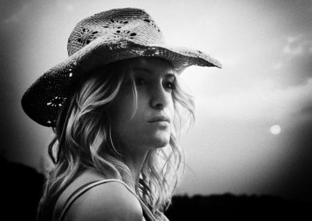 Cowgirl - cowgirl, cute, pretty, hat