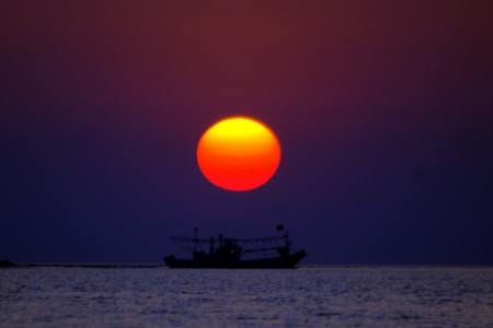 It's FULL MOON NIGHT! - night, ship, sea, full moon