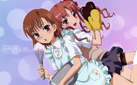 Misaka and Kuruko - kuruko, anime, misaka, to aru