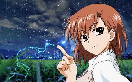 Save Electricity! - anime, railgun, to aru, misaka