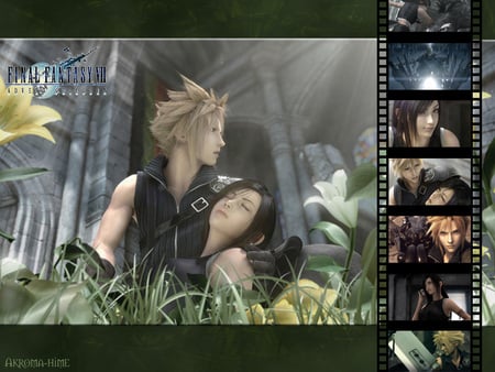 cloud and tifa - ff7