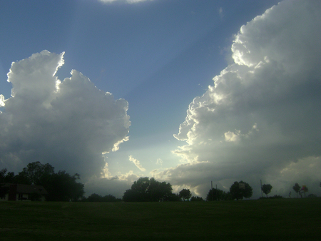 One Rainy Day - clouds, trees, nature, sky