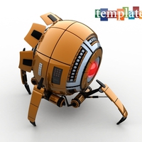 Science Fiction Spider Robot 