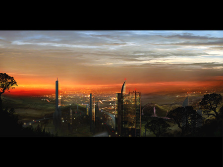 Futuristic City - futuristic, city of the future, futuristic city