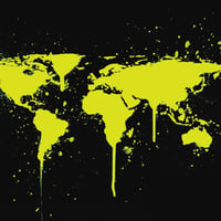 Dripping Splatter World Map