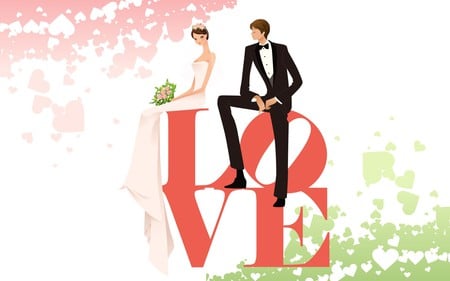 Marriage - love, wedding, vector, married, wds, marriage, widescreen