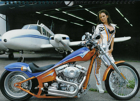 bike-modifie - plane, bike, babe, chopper, modifie