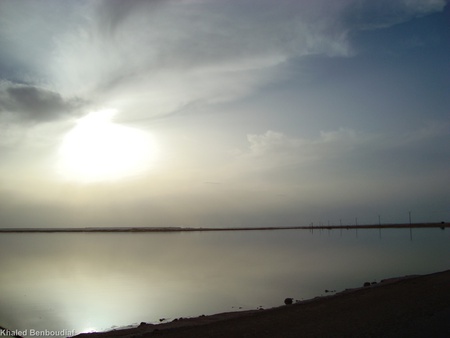 Desert lake - water, lake, desert