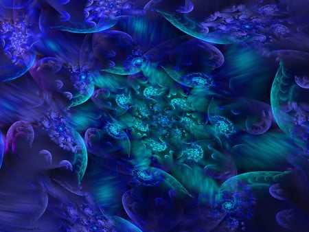 Blue - fractal, blue