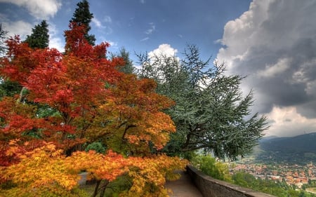 	Bergamo - bergamo, road, trees