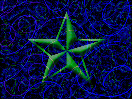 Green star - fractal, star