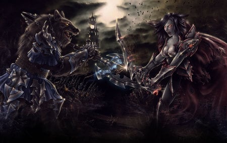 The Battle - werewolves, horror, gothic, vampire, fantasy