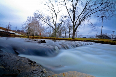 Peaceful Pond - water stream, flowing water, peaceful pond, water flow