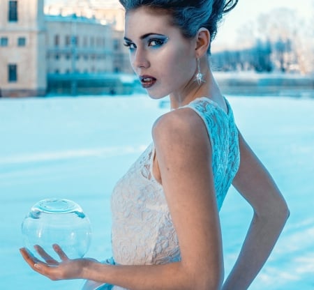 â™¥â™¥ - frozen, lady, model, blue