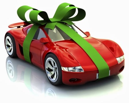 Merry Christmas - bow, car, auto, christmas