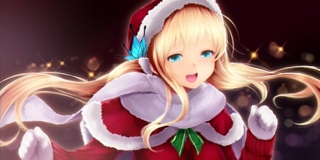 Kashiwazaki Sena - pretty, anime, kawaii, female, blonde, blond hair, long hair, happy, blond, hd, merry christmas, nice, sena, smiling, anime girl, girl, blonde hair, lovely, sweet, kashiwazaki sena, christmas, cg, smile, cute, adorable, sena kashiwazaki