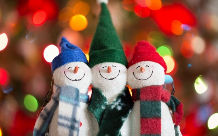 Snowman Chorus - snowman, cloth, snow, winter, decoration