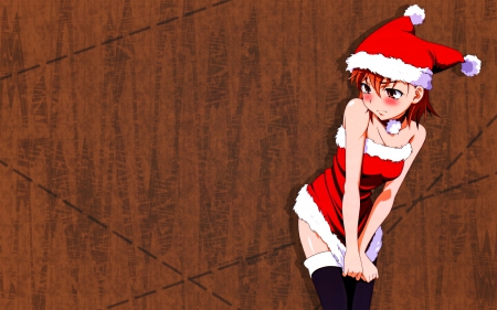 Shy - misaka mikoto, santa, anime, to aru