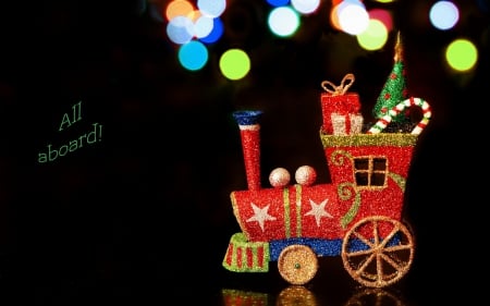 Santa Train - christmas, train, merry, happy