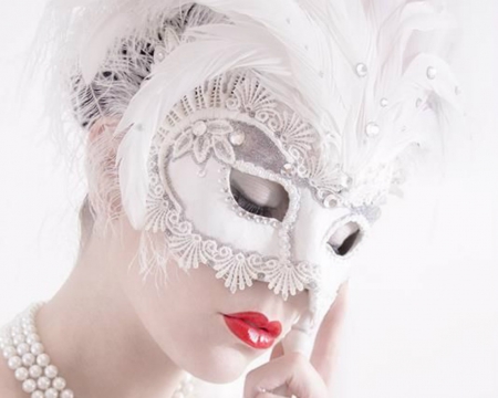 White Mask - white, face, mask, model