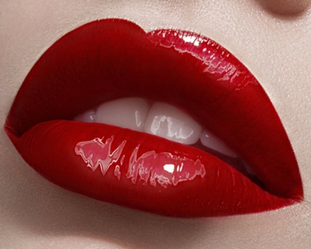 Red Lips - lips, silky, red, woman