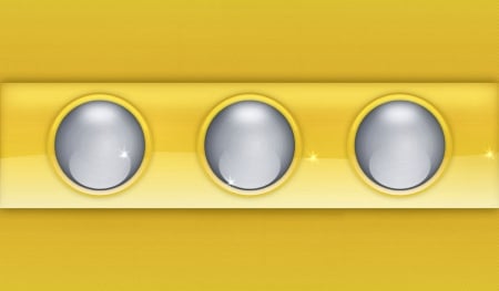 Yellow Portholes - wide screen, computer graphics, illustration, texture, artwork, painting, art