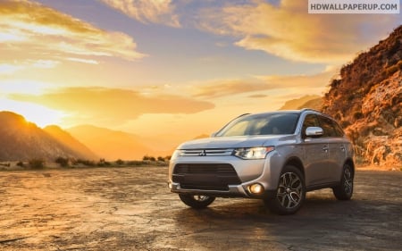 mitsubishi_outlander_gt_usa_version - Car, Sunrise, Sky, mitsubishi