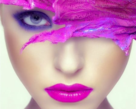 Artistic Woman - eye, lips, face, woman