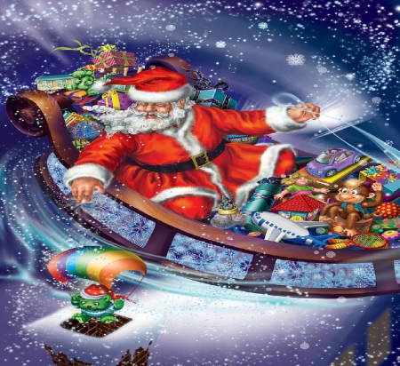 Christmas Eve - santa, toys, christmas, magic