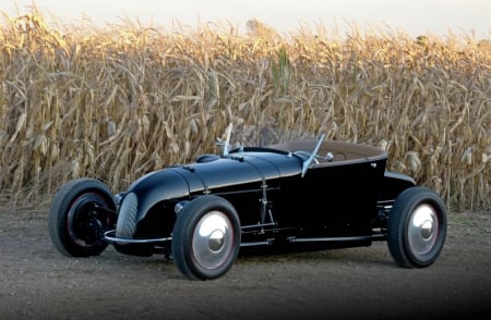 1927-Ford-Roadster - classic, black, hotrod, 1927