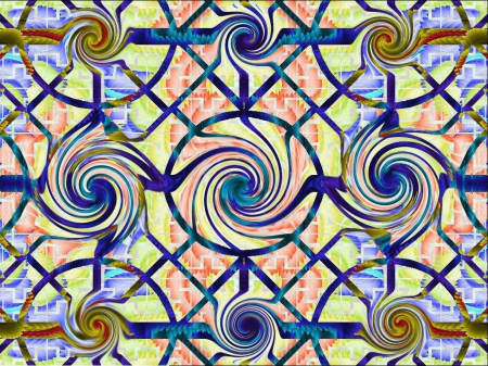 swirls - circles, colors, diamonds, 22657