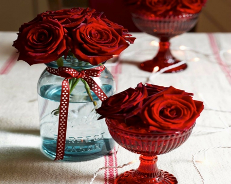 Red Rose - flowers, red, roses, petals