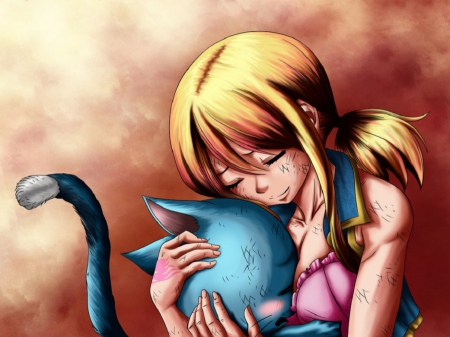 It's okay - happy, celestial, cat, anime, mage, lucy heartfilia, manga, its okay, fairy tail, tartarus arc, guild, exceed