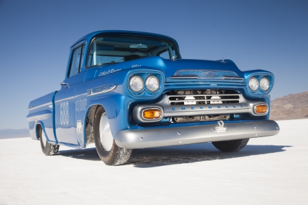 1959-Chevrolet-Apache - bowtie, salt flats, gm, blue