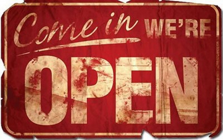 come in were open - sign, vintage, window, frame it