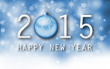 Happy New Year! - new year, abstract, 3d and cg, blue, 2015