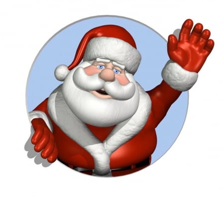 Hello Santa - HELLO, SANTA, SUIT, WAVES, RED, 3D