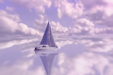 * - sea, sailing, purple, ship