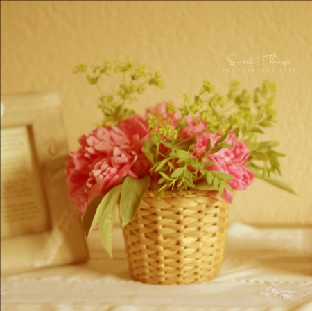 Beautiful Memory - flowers, basket, pink, soft