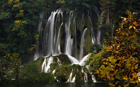 Plitvice Lake Waterfalls, Croatia - nature, waterfalls, lake, croatia