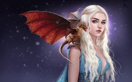 Daenerys Targaryen - emilia clarke, models, people, tv series, daenerys targaryen, entertainment, beautiful, dragon, anime, british, game of thrones, celebrity