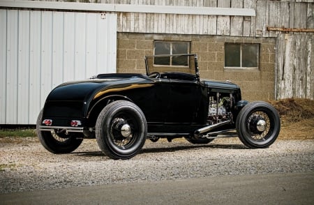 1930-Ford-Roadster - classic, black, 1930, hotrod