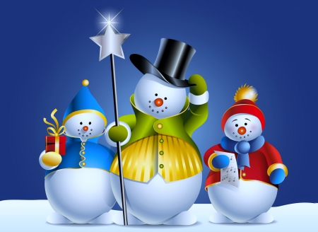 Sweet friends - pretty, snowman, winter, beautiful, sweet, christmas, new year, funny, cute, friends, adorable