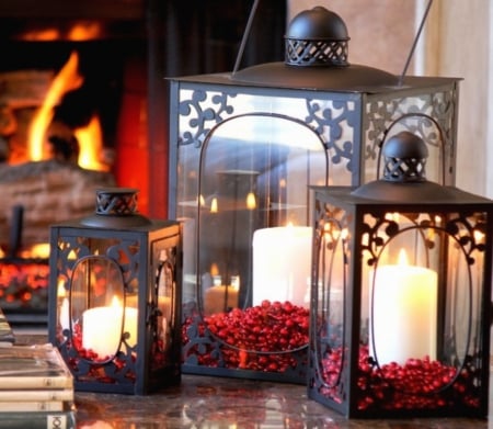 Candles - color, pic, holidays, winter