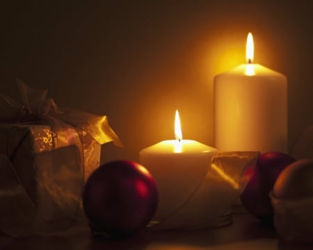 Christmas Candles - candles, decor, light, christmas