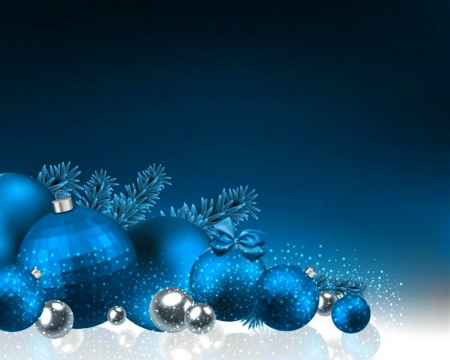 Christmas Balls - Christmas, blue, balls, decor