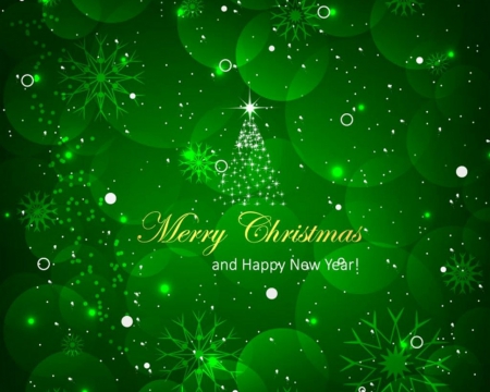 Merry Christmas - holiday, green, art, christmas