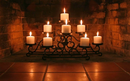 Candles - style, candles, lighted, floor