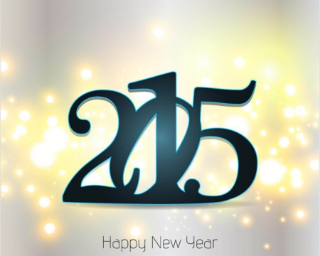 Happy New Year - holiday, new year, 2015, sparks